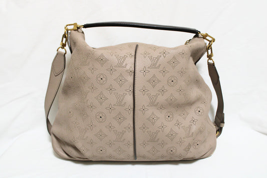 LOUIS VUITTON Vuitton Mahina Selene MM M97141 2WAY Shoulder Bag Beige Shoulder Bag