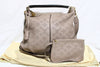 LOUIS VUITTON Vuitton Mahina Selene MM M97141 2WAY Shoulder Bag Beige Shoulder Bag