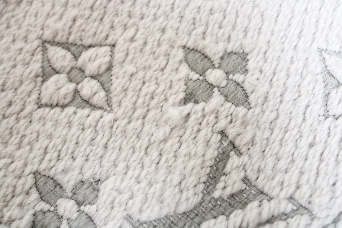 LOUIS VUITTON Vuitton Muffler Echarp Logomania Silk Wool Grey Muffler