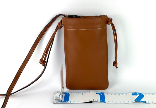 CELINE Drawstring Cuile Triomphe Leather Brown Shoulder Bag