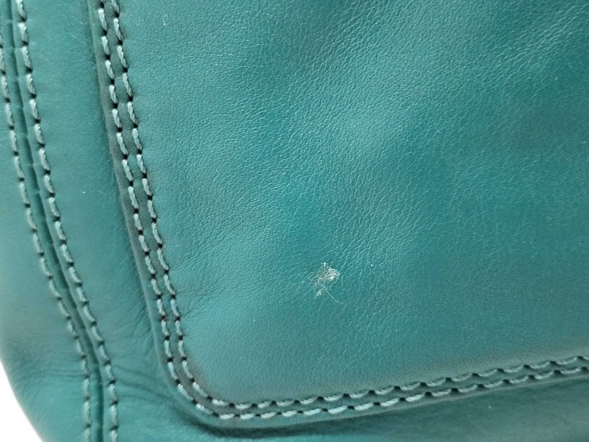 CHANEL Lambskin Plastic Chain Shoulder Bag with Coco Mark and Turquoise