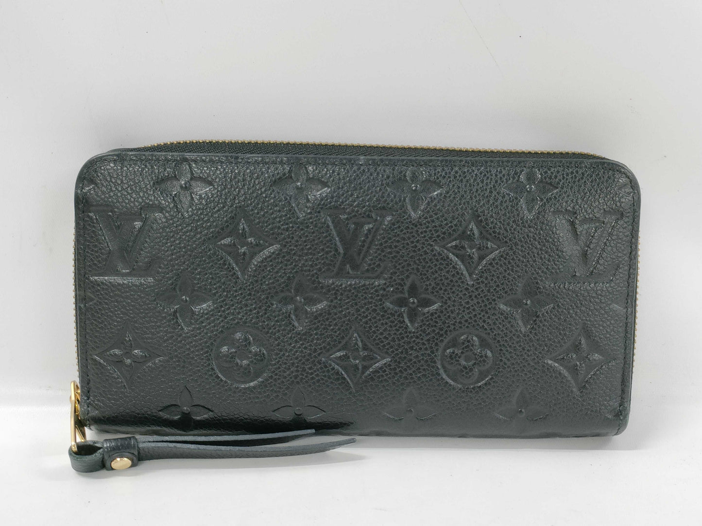 LOUIS VUITTON M61864 Monogram Empreinte Zippy Wallet Noir with Box and Dust Bag