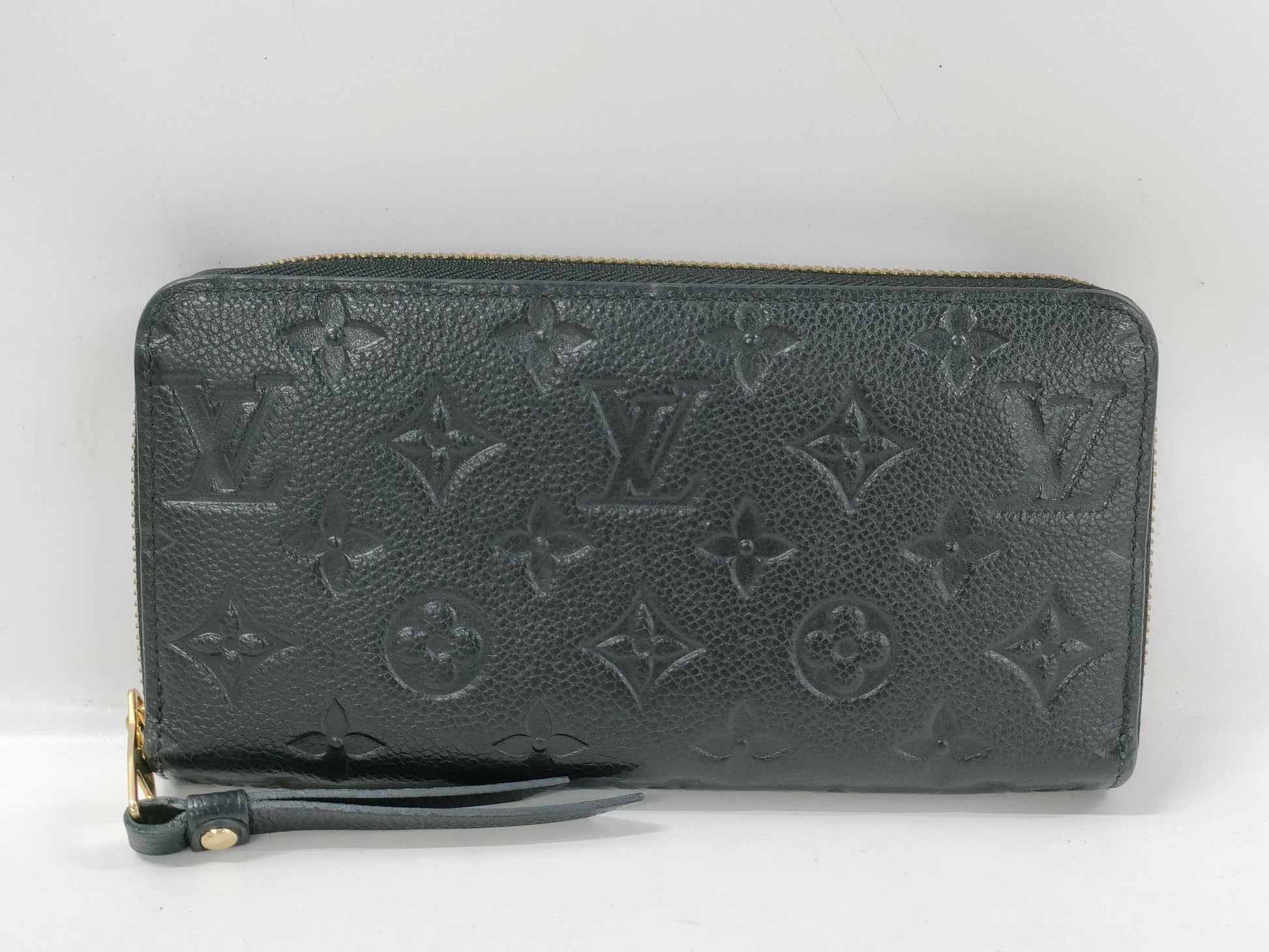LOUIS VUITTON M61864 Monogram Empreinte Zippy Wallet Noir with Box and Dust Bag