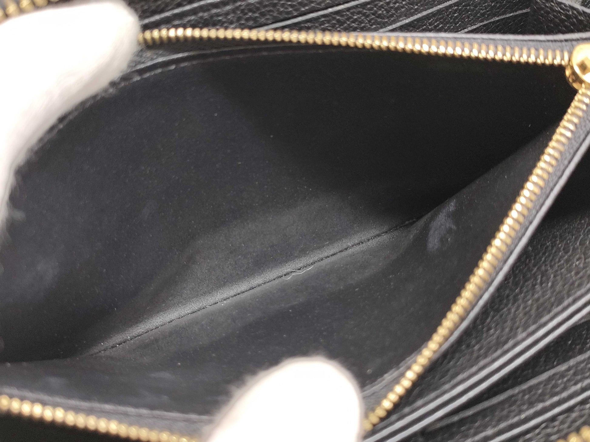 LOUIS VUITTON M61864 Monogram Empreinte Zippy Wallet Noir with Box and Dust Bag