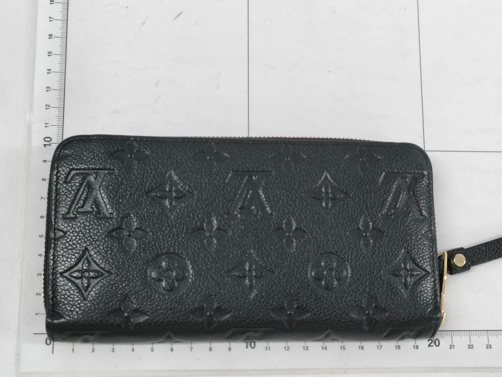 LOUIS VUITTON M61864 Monogram Empreinte Zippy Wallet Noir with Box and Dust Bag