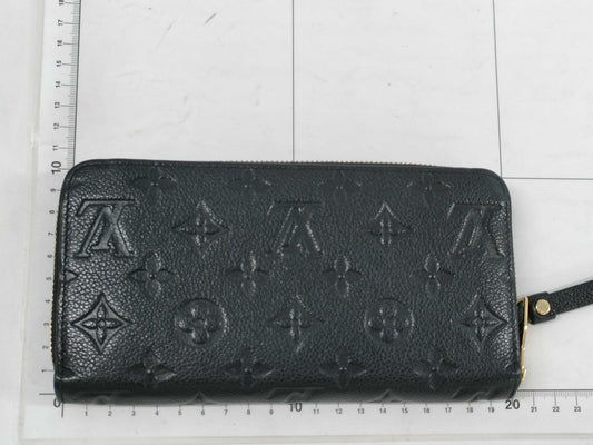 LOUIS VUITTON M61864 Monogram Empreinte Zippy Wallet Noir with Box and Dust Bag