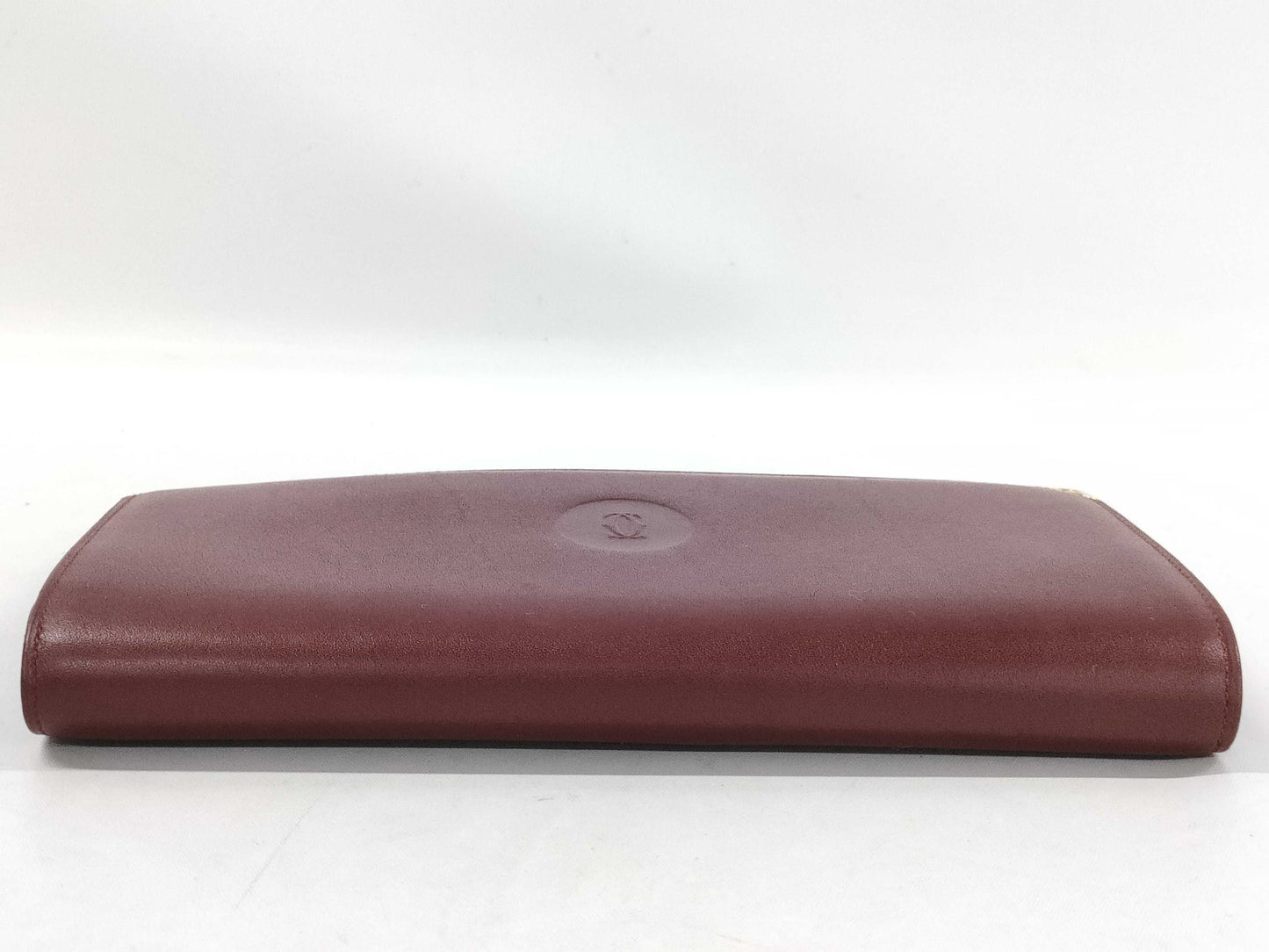 Cartier Must Line Bifold Wallet with Clasp Closure, Bordeaux, with Box