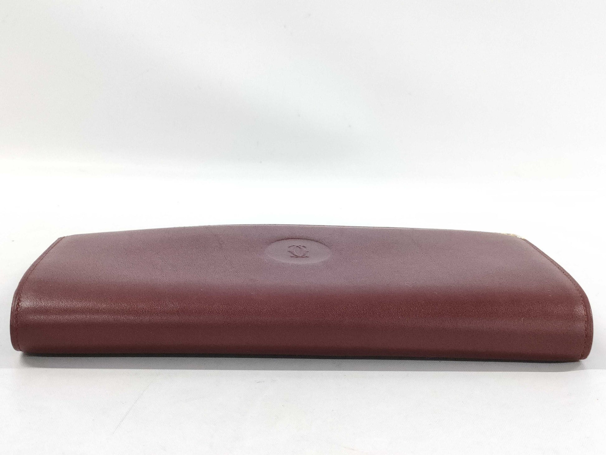 Cartier Must Line Bifold Wallet with Clasp Closure, Bordeaux, with Box