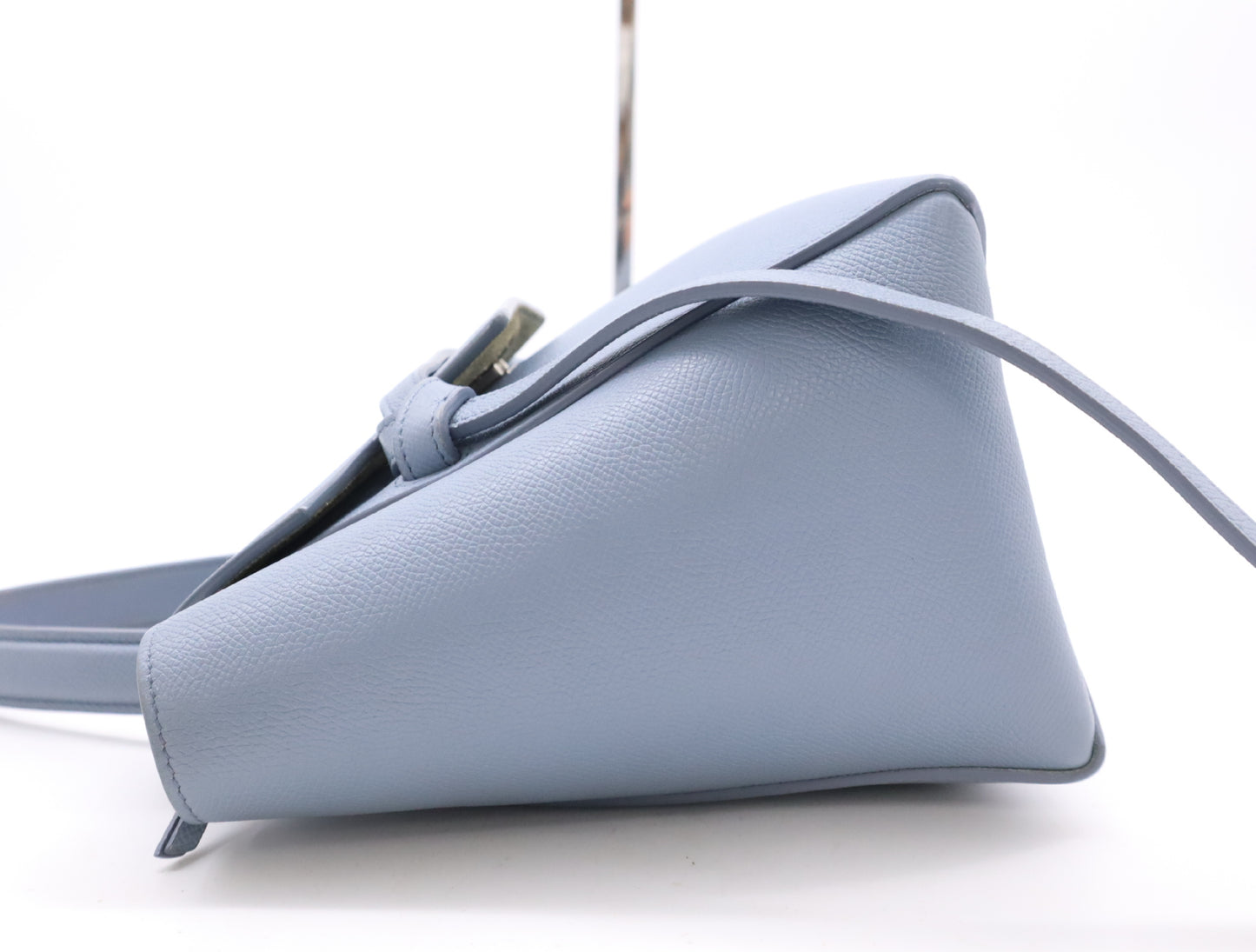CELINE Leather Belt Bag Nano 2WAY Bag Blue Grey Handbag