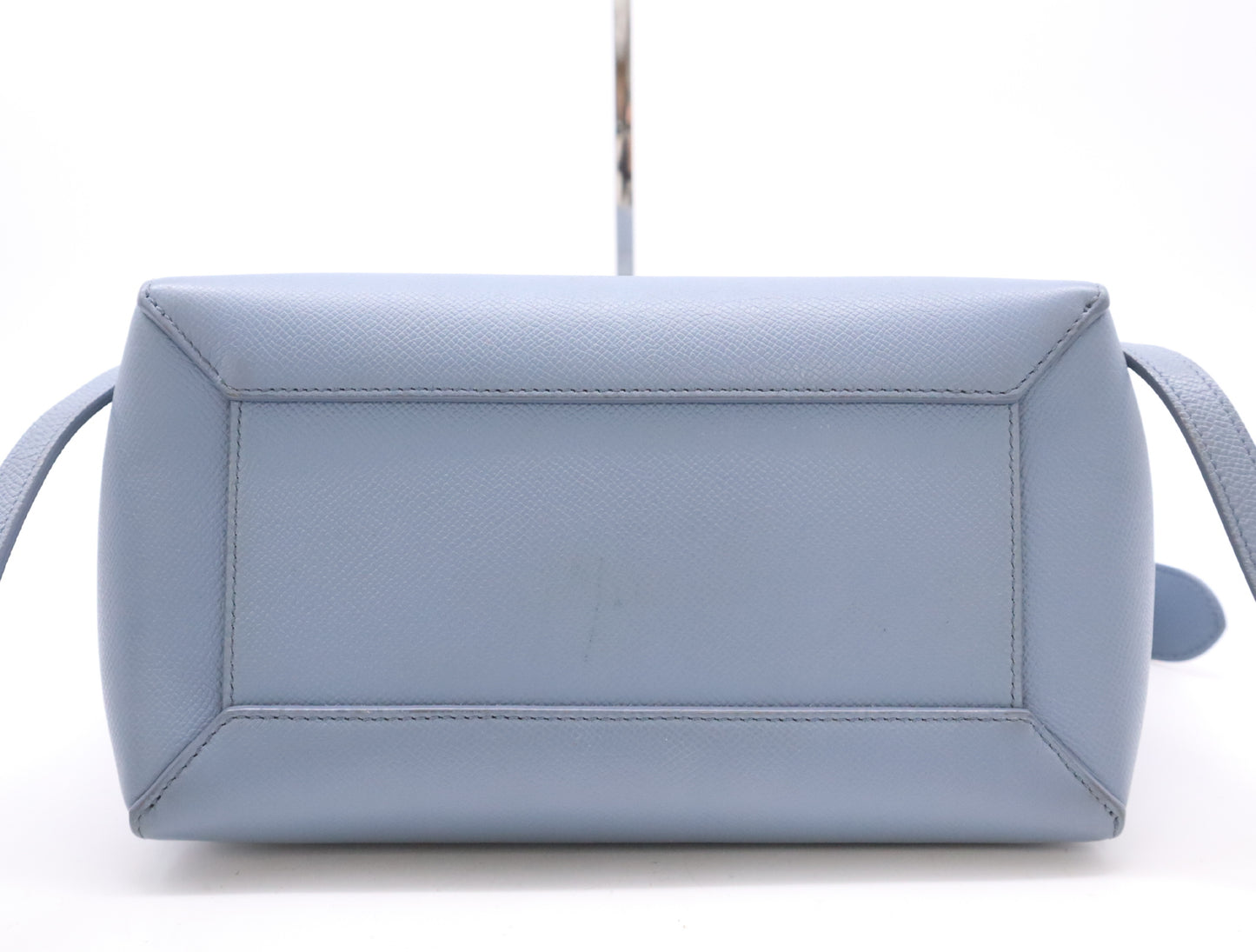CELINE Leather Belt Bag Nano 2WAY Bag Blue Grey Handbag
