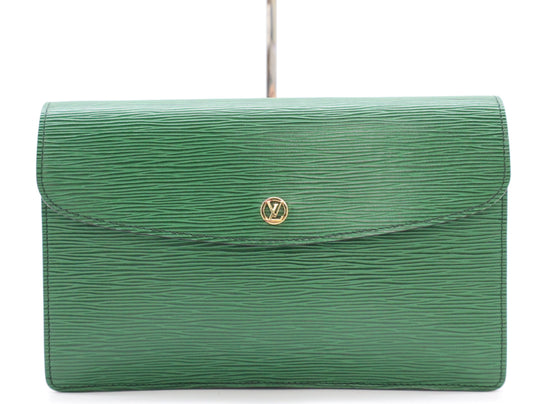 LOUIS VUITTON M52664 Epimontaigne 27 Borneo Green Clutch Bag