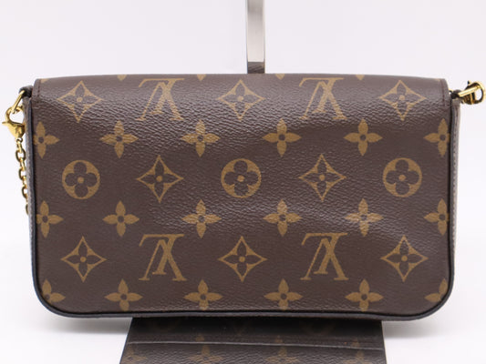 LOUIS VUITTON M61276 Monogram Pochette Felicity Fuchsia Shoulder Bag