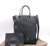 BOTTEGA VENETA Intrecciato Leather 2-WAY Bag Black No Serial with Storage Bag Tote Bag