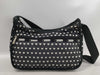 LeSportsac Heart Motif Shoulder Bag, Nylon, Black