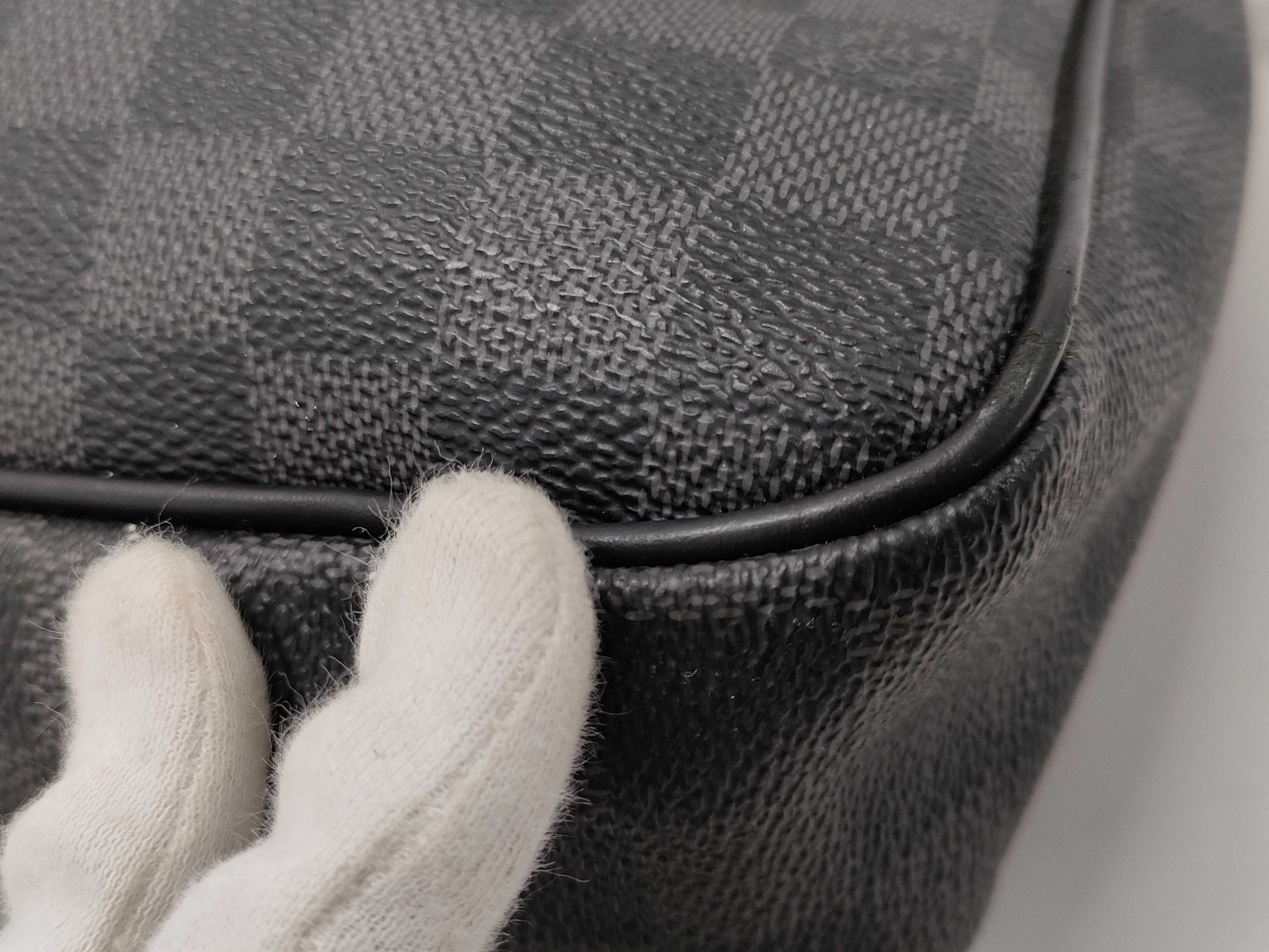 LOUIS VUITTON N41478 Graphite Porte-Document Voyage PDV PM Business Bag with Padlock