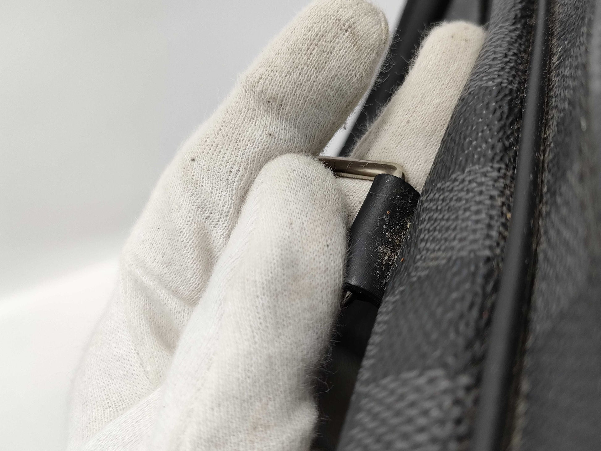 LOUIS VUITTON N41478 Graphite Porte-Document Voyage PDV PM Business Bag with Padlock