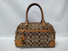 COACH 8K05 Signature Handbag Canvas Leather Beige Brown Handbag