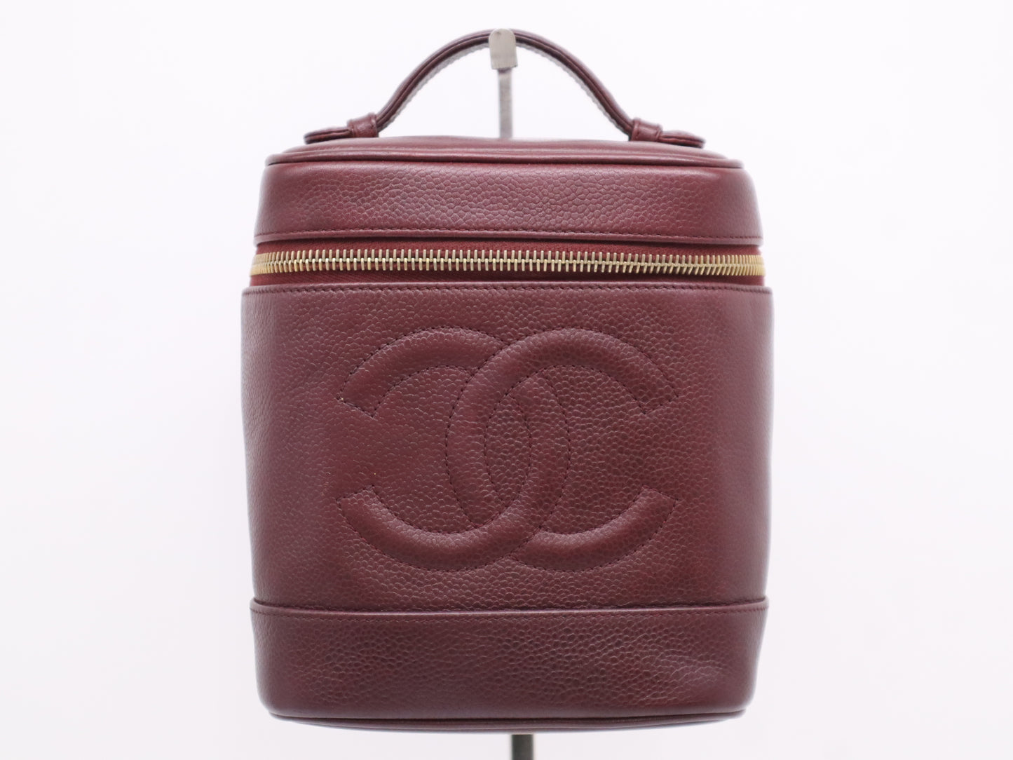 CHANEL Caviar Skin Vanity Bag Serial Blurring Handbag