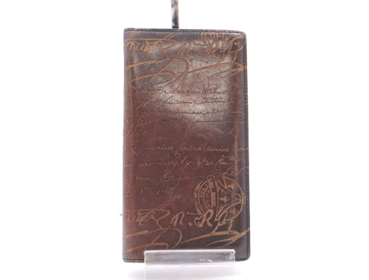 Berluti Leather Ebene Long Wallet