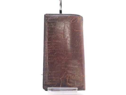 Berluti Leather Ebene Long Wallet Wallet