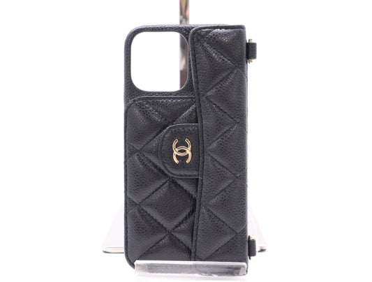 CHANEL Caviar Skin iPhone 13 Case with Matelasse and Coco Mark, Other Accessories