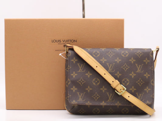 LOUIS VUITTON M51257 Monogram Musette Tango Short Shoulder Bag with Box
