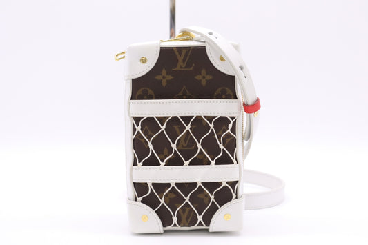 LOUIS VUITTON M80102 Monogram NBA Soft Trunk Phone Box White Shoulder Bag