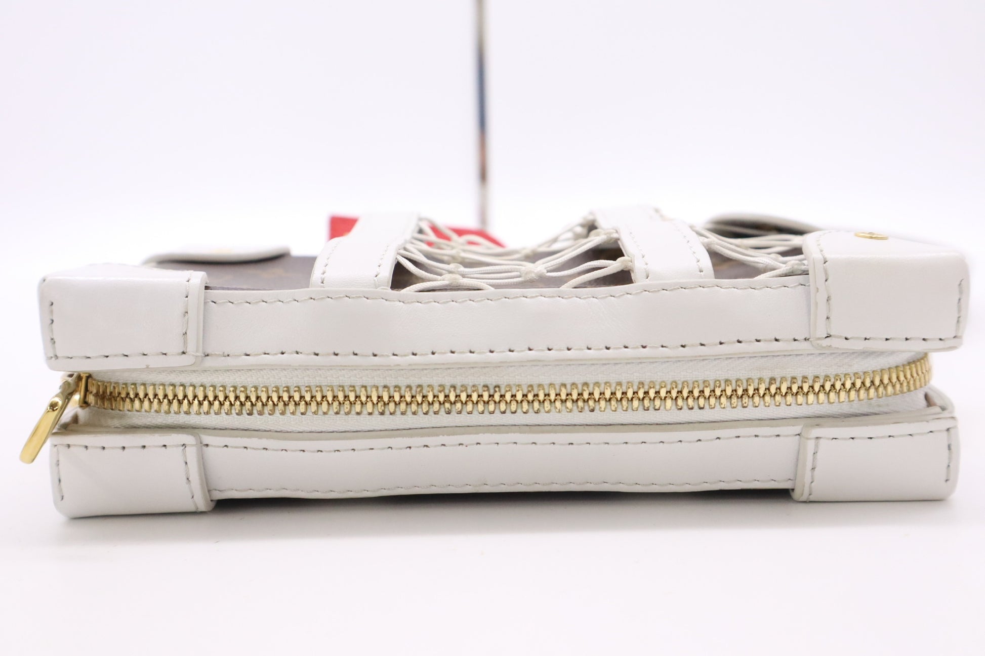 LOUIS VUITTON M80102 Monogram NBA Soft Trunk Phone Box White Shoulder Bag