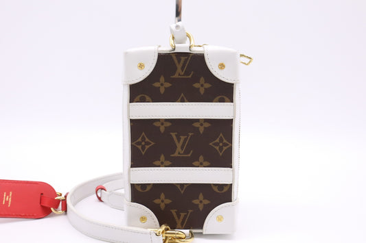 LOUIS VUITTON M80102 Monogram NBA Soft Trunk Phone Box White Shoulder Bag