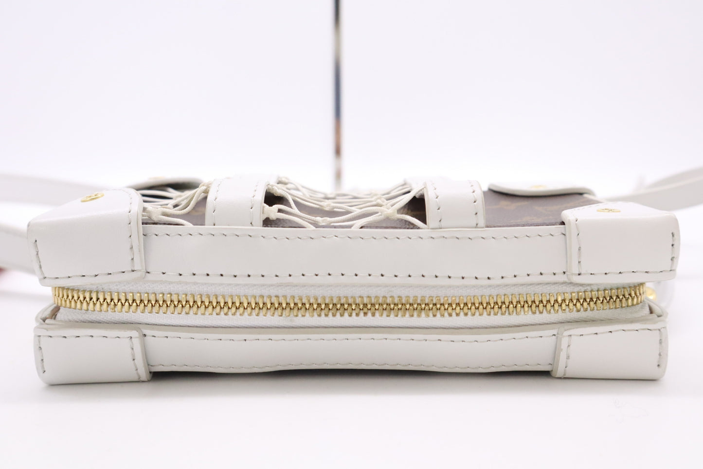 LOUIS VUITTON M80102 Monogram NBA Soft Trunk Phone Box White Shoulder Bag