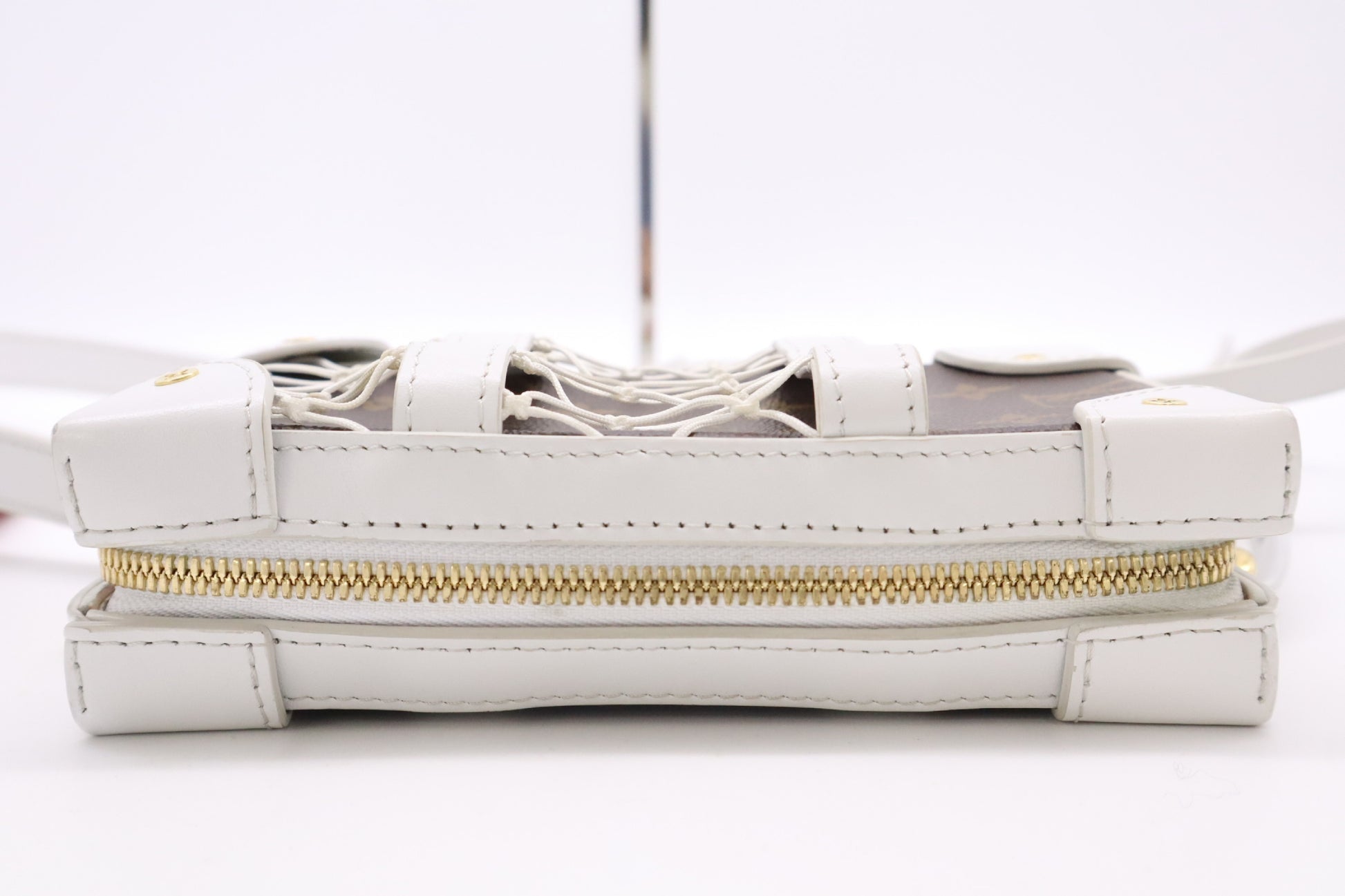 LOUIS VUITTON M80102 Monogram NBA Soft Trunk Phone Box White Shoulder Bag