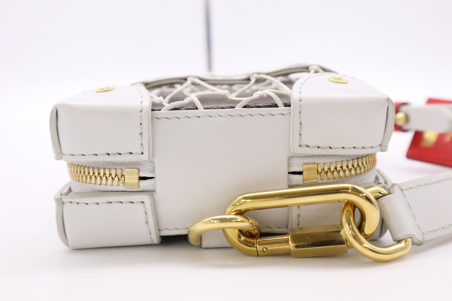 LOUIS VUITTON M80102 Monogram NBA Soft Trunk Phone Box White Shoulder Bag