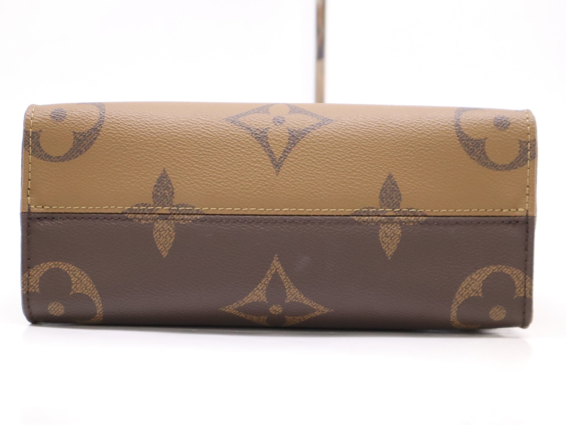 LOUIS VUITTON M46373 On the Go PM Handbag with Pouch, Dust Bag, and Shoulder Strap, RFID Verified, No Serial Tag