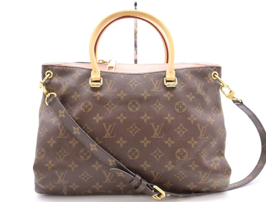 LOUIS VUITTON M43400 Pallas Rose Poudre Handbag with Shoulder Strap