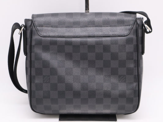 LOUIS VUITTON N41260? Damier Graphite District PM Shoulder Bag