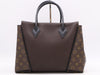 LOUIS VUITTON M41061 Monogram Canvas Tote W PM Chocolate Handbag