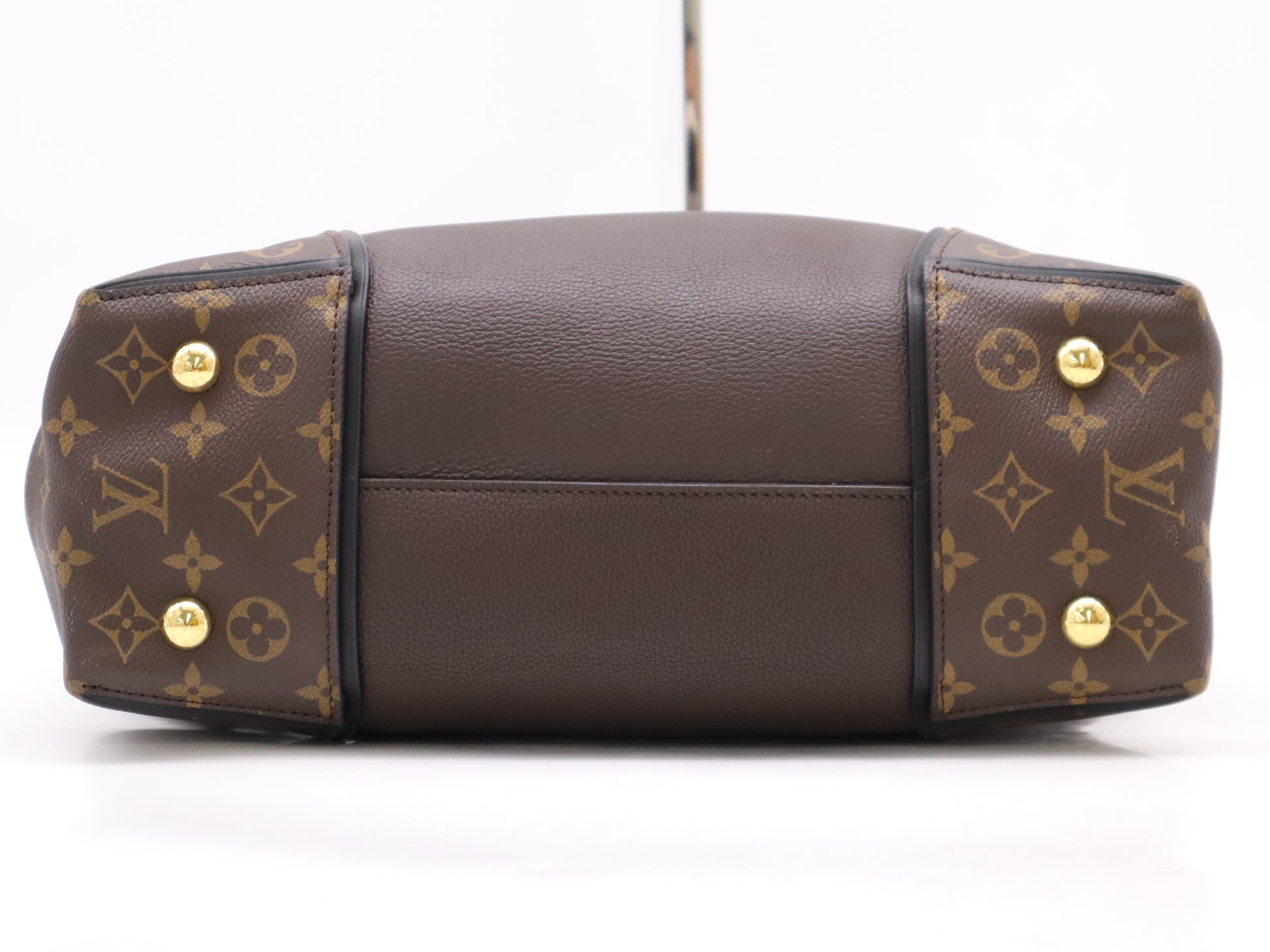 LOUIS VUITTON M41061 Monogram Canvas Tote W PM Chocolate Handbag
