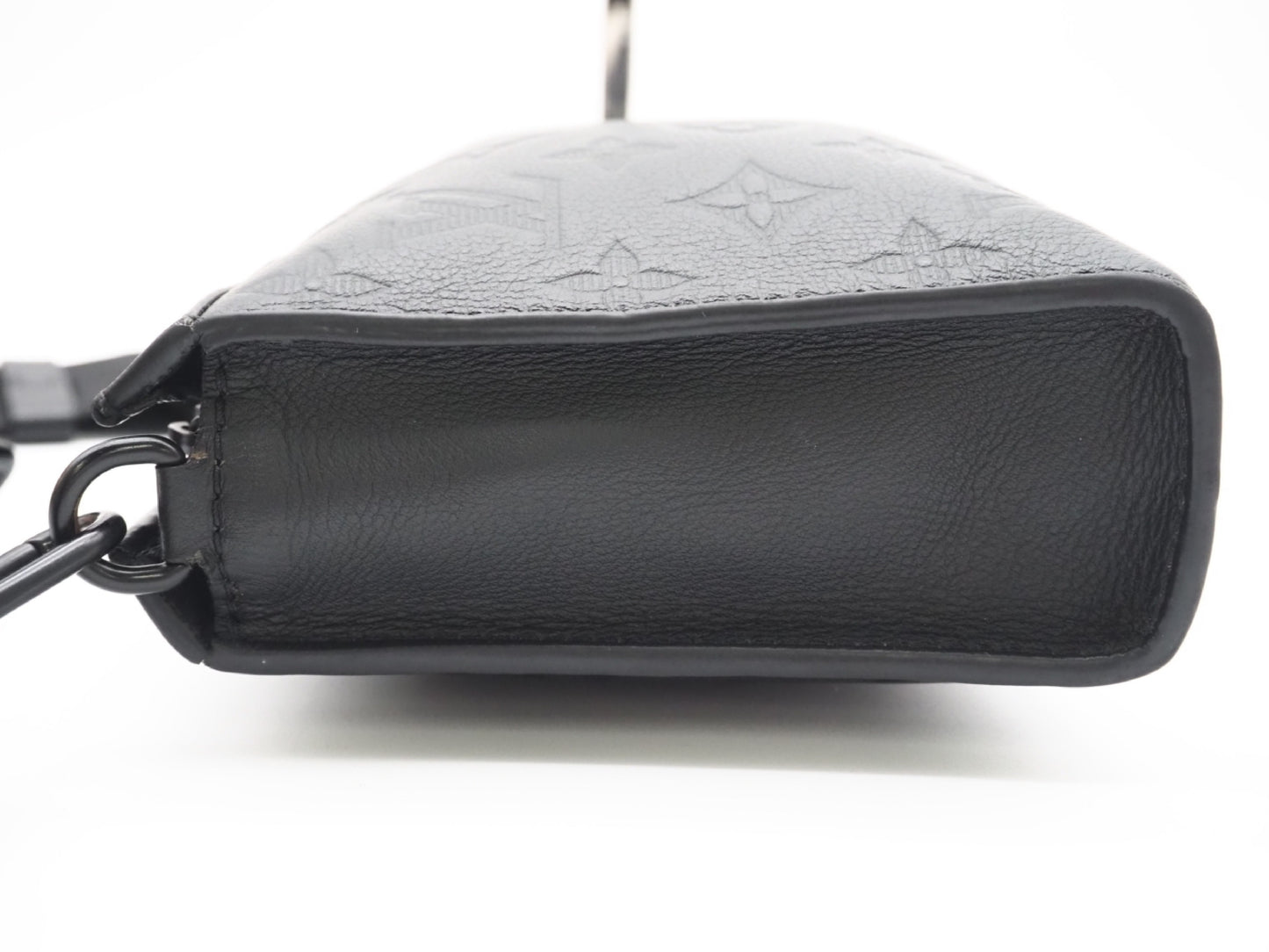 LOUIS VUITTON M81115 Monogram Shadow Gaston Wearable Wallet Noir RFID Enabled Shoulder Bag with Box, Dust Bag, and Shoulder Strap