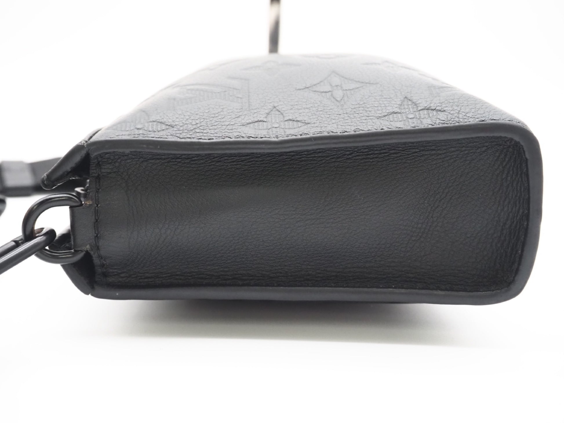 LOUIS VUITTON M81115 Monogram Shadow Gaston Wearable Wallet Noir RFID Enabled Shoulder Bag with Box, Dust Bag, and Shoulder Strap