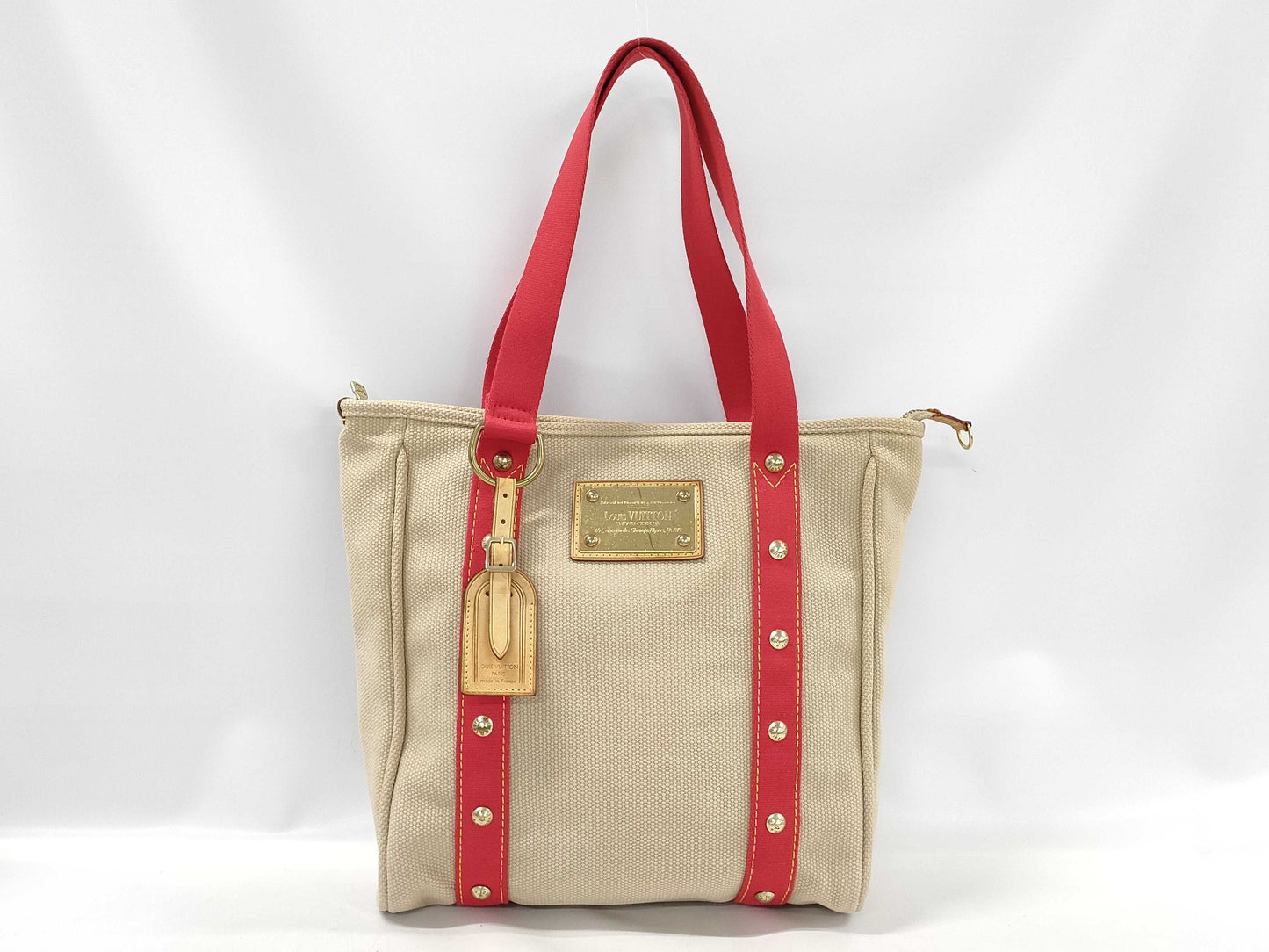 LOUIS VUITTON M40035 Antigua Caba MM Tote Bag with Name Tag
