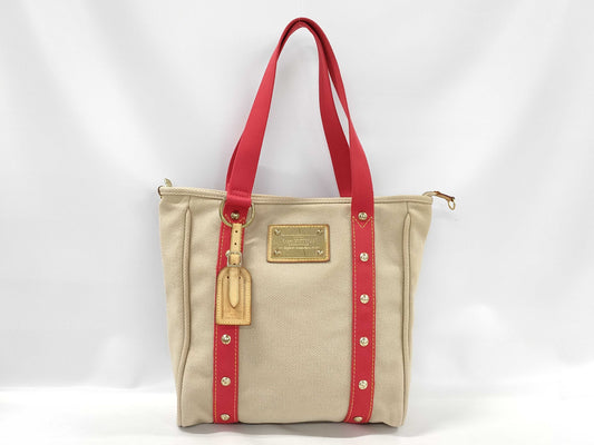 LOUIS VUITTON M40035 Antigua Caba MM Tote Bag with Name Tag