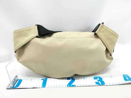 CHANEL Sport Line Banana Waist Bag, Nylon, Beige, Sticker, Card, 7865548, Shoulder Bag with Card