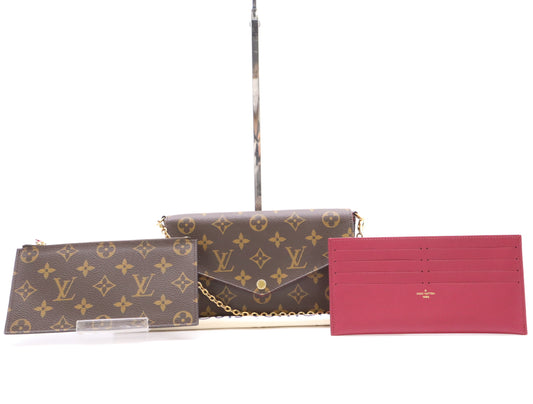 LOUIS VUITTON M81896 Monogram Pochette Felicie Shoulder Bag with Shoulder Strap