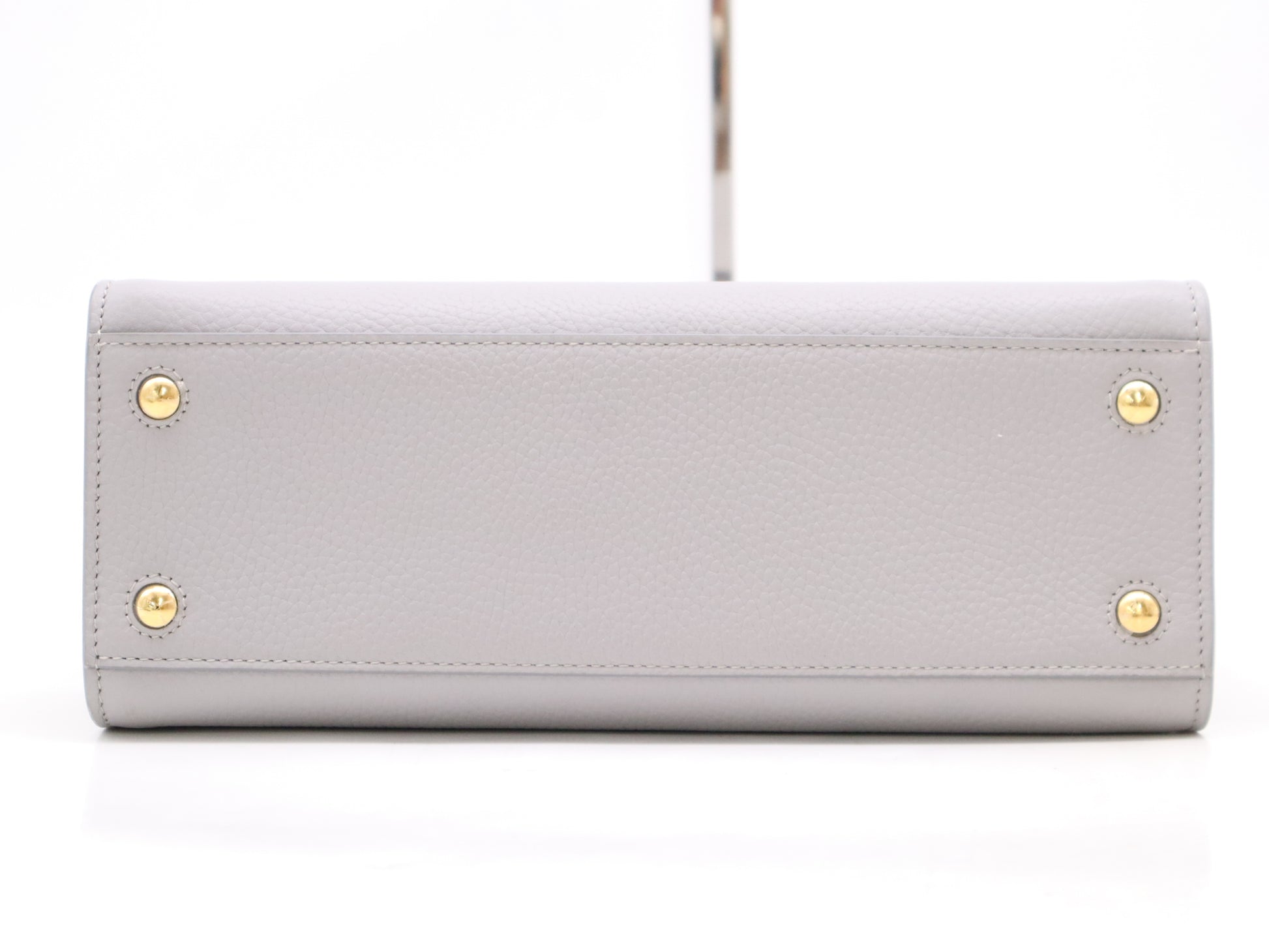 BURBERRY 8072514TB Logo Grainy Leather Frances Gray Handbag with Shoulder Strap, Dust Bag, and Box ITCUT2ABB