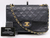 CHANEL Matelasse 25 Double Flap Double Chain GD Hardware Black Seal Card 1356719 Shoulder Bag