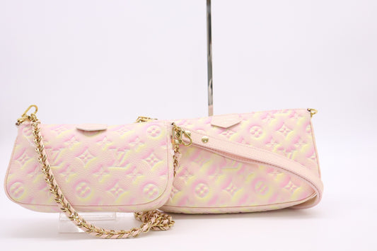 LOUIS VUITTON M46093 Multi Pochette Accessoires Shoulder Bag with Shoulder Strap, Box, and Dust Bag RFID Verified No Serial Tag