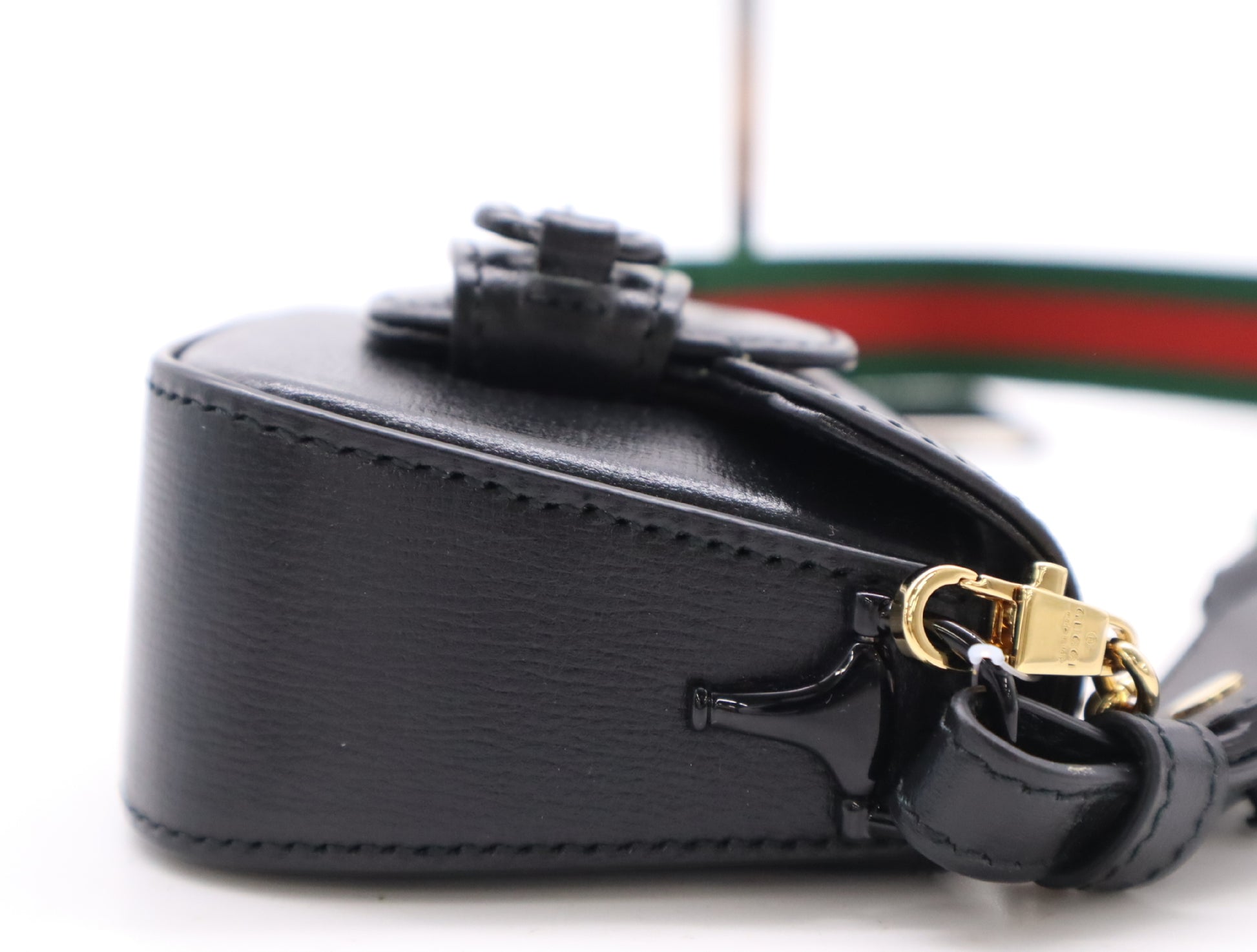GUCCI 726863 Leather Mini Horsebit Shoulder Bag with Dust Bag and Box