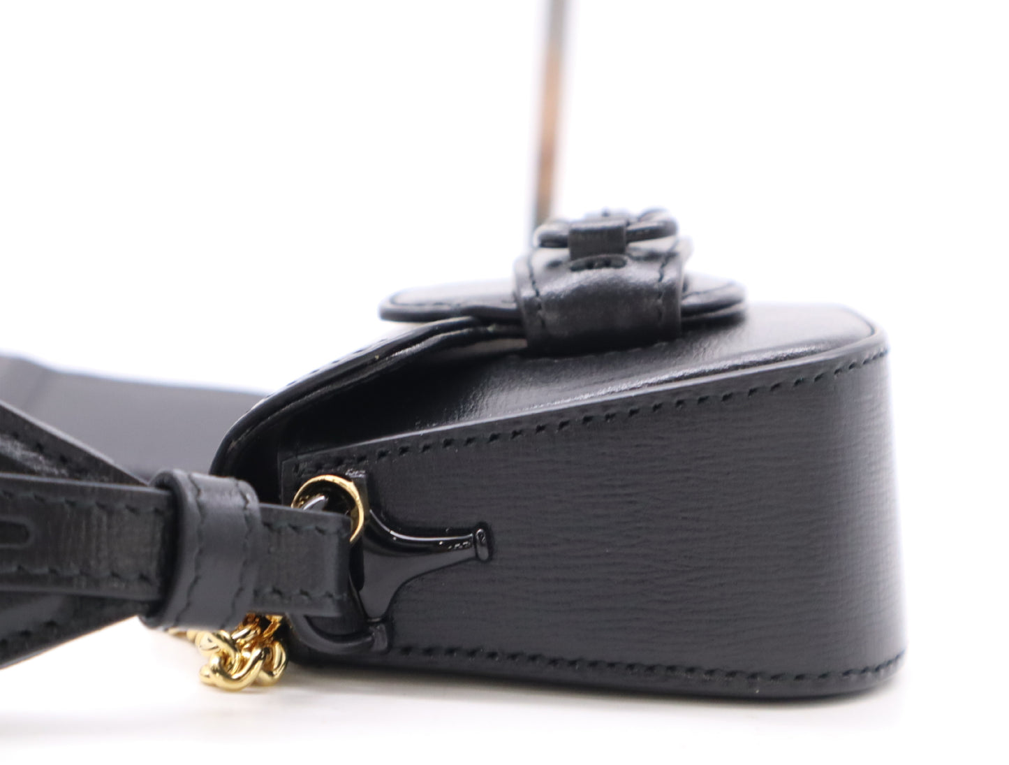 GUCCI 726863 Leather Mini Horsebit Shoulder Bag with Dust Bag and Box