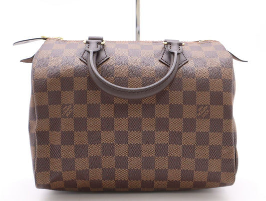 LOUIS VUITTON N41365 Damier Speedy 25 RFID Verified, No Serial Tag, Dust Bag, Padlock, and Two Keys Included