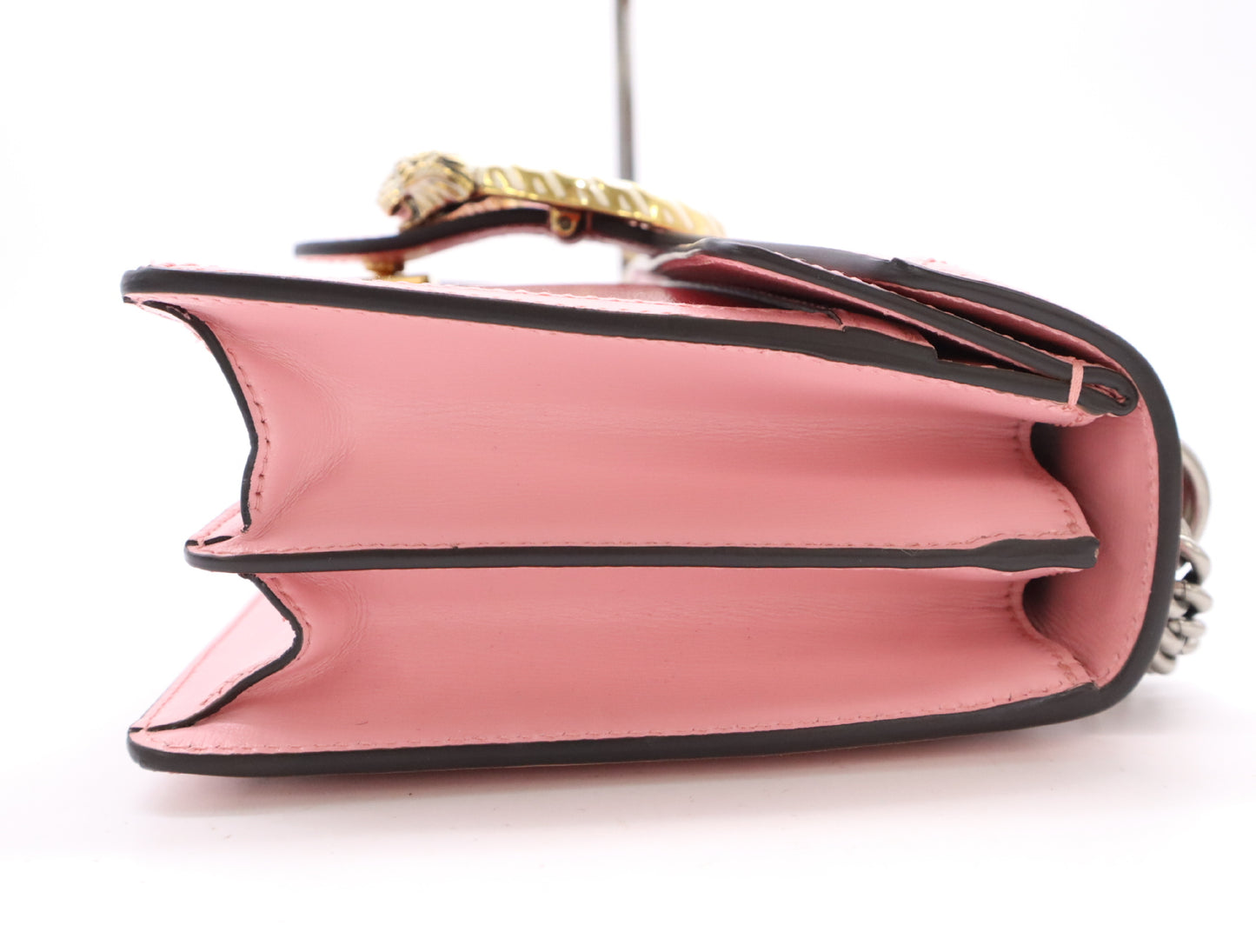 GUCCI 400249 Bicolor Dionysus Chain Shoulder Bag in Pink and Red Leather with Dust Bag